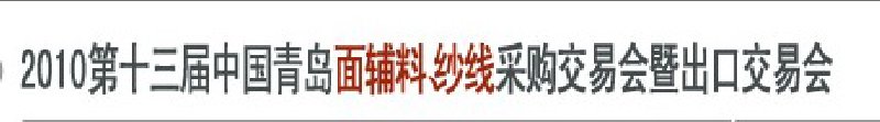 2010第十三屆中國青島國際面輔料、紗線采購交易會(huì)暨出口交易會(huì)